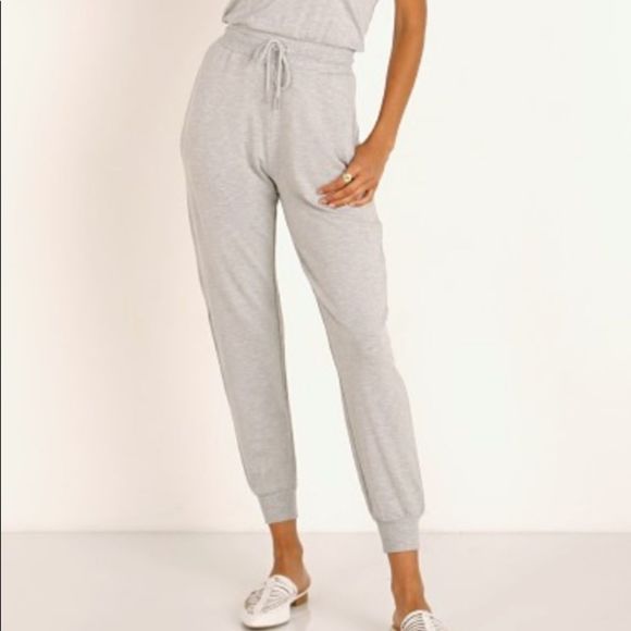 L*Space North Shore Strapless Jumpsuit Drawstring Waist Grey NWOT. Size: LARGE - Picture 4 of 6